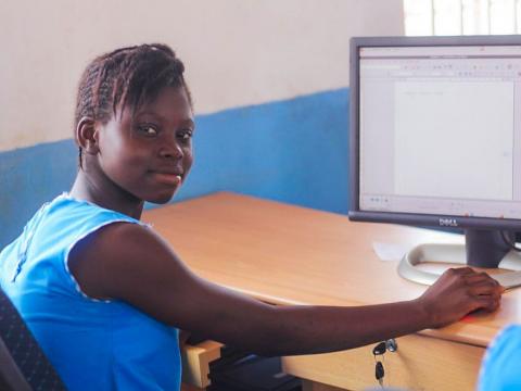 A pupil at the Forum for African women Educationalist