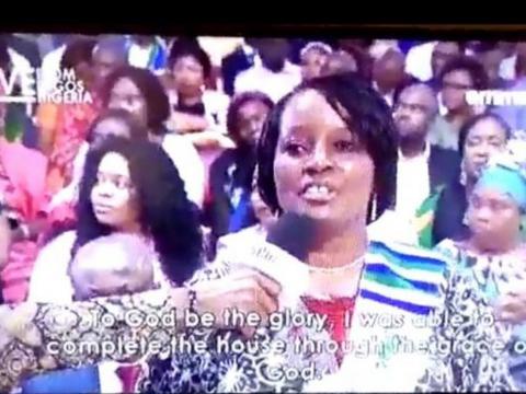 A screen grab shows Fatmata Edna Kargbo giving her testimony in church A screen grab shows Fatmata Edna Kargbo giving her testimony in church