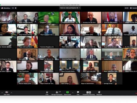 A screengrab of participants