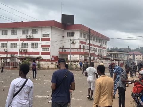 APC party headquarters on the day police rained teargas inside