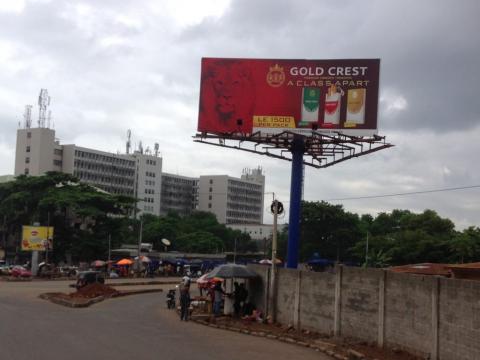 A billboard in Freetown displays three brands of cigarette sold in Sierra Leone A billboard in Freetown displays three brands of cigarette sold in Sierra Leone