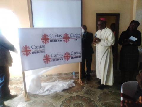 Bishop Aruna launches the new Caritas logo