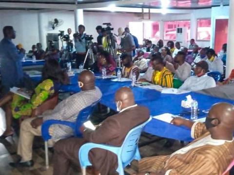 A cross section of journalists at the retreat