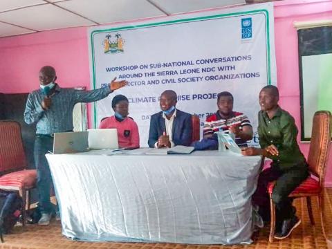 EPA officials at a climate change conference in Kenema