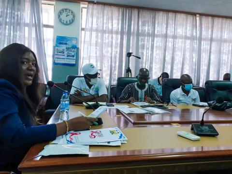 HIV/AIDS Response officials at the press conference