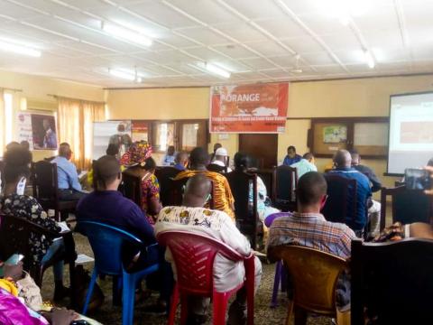 Kombra Network members at a training on gender equality, Wednesday December 9, 2020