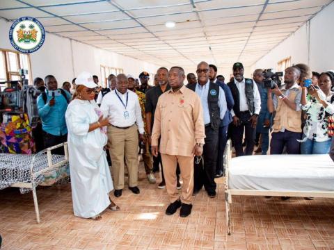 President Bio inside the rehab