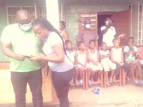 NaCSA staff at an orphanage in Kenema