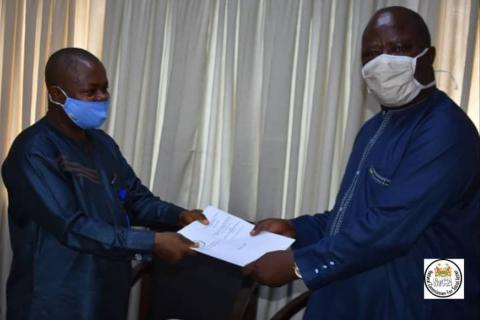 NaCSA boss Abu B Kokofelle and RC Bank Deputy MD Emmanuel Borbor 