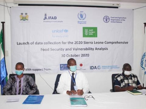 Officials at the launch of the Food Security and Vulnerability Survey