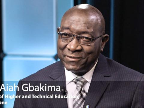 Prof Aiah Kpakima, Minister of Technical and Higher Education