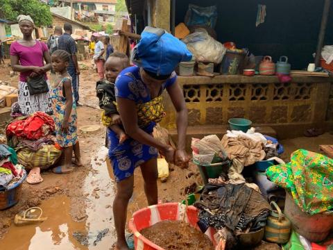 Picking up the pieces in Tombo after the floods