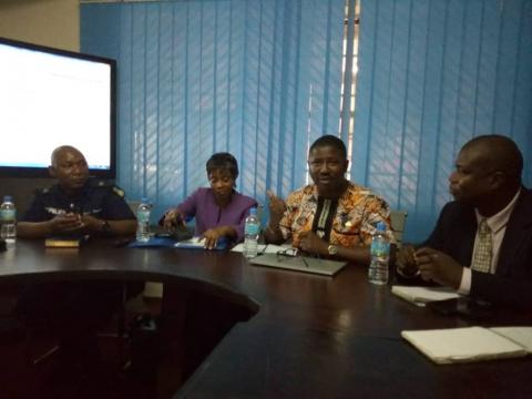 Representatives from the Police, IGR, ACC and CGG at the launch of the anti-corruption report