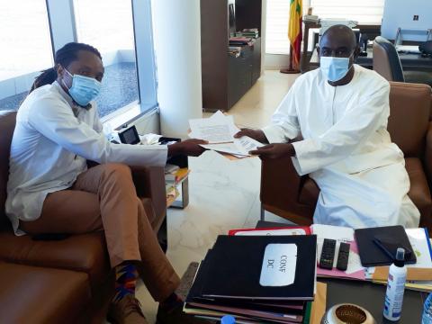 Sierra Leone basic education minister and his Senegalese counterpart 