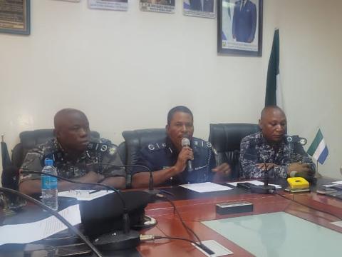 The Director of Operations speaking at the press conference