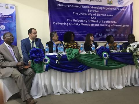 USL signs MOU with University of West of Scotland