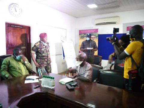 VC & Principal of USL launching the locally made hand sanitizer VC & Principal of USL launching the locally made hand sanitizer