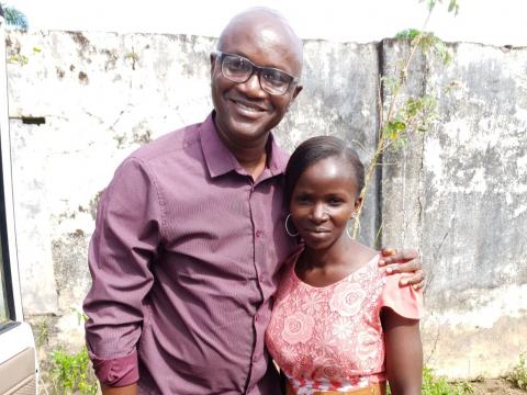 With Victoria Yilliah, Sierra Leone's first Ebola survivor