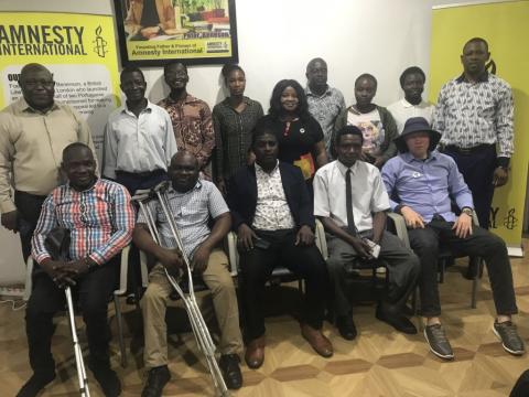 A cross-section of Amnesty International and persons living with disability